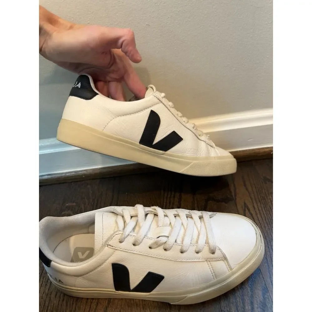 Veja Campo Sneaker White/black Leather Women's Sz @ $180